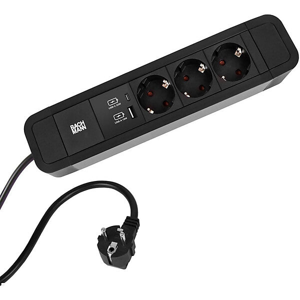 BACHMANN Steckdosenleiste Primo 2 3xCEE7/3, 1xUSB A+C 350.008